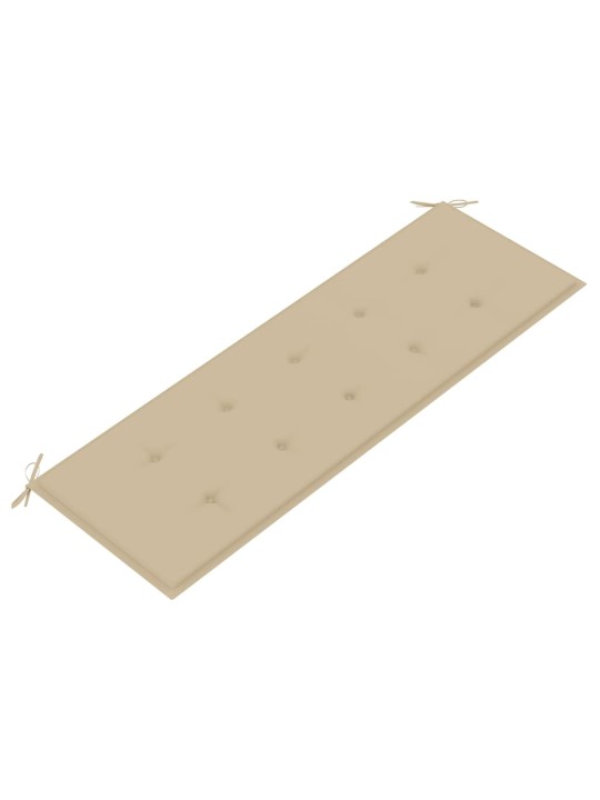 Dārza sols ar matraci, 159 cm, masīvs tīkkoks
