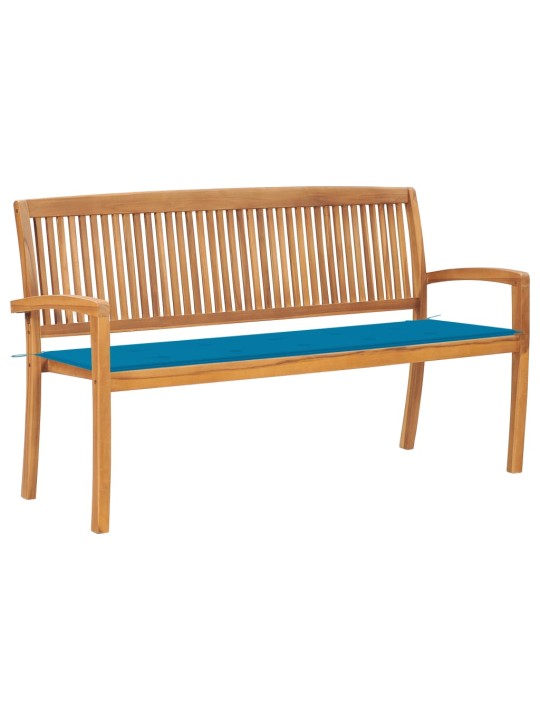 Dārza sols ar matraci, 159 cm, masīvs tīkkoks