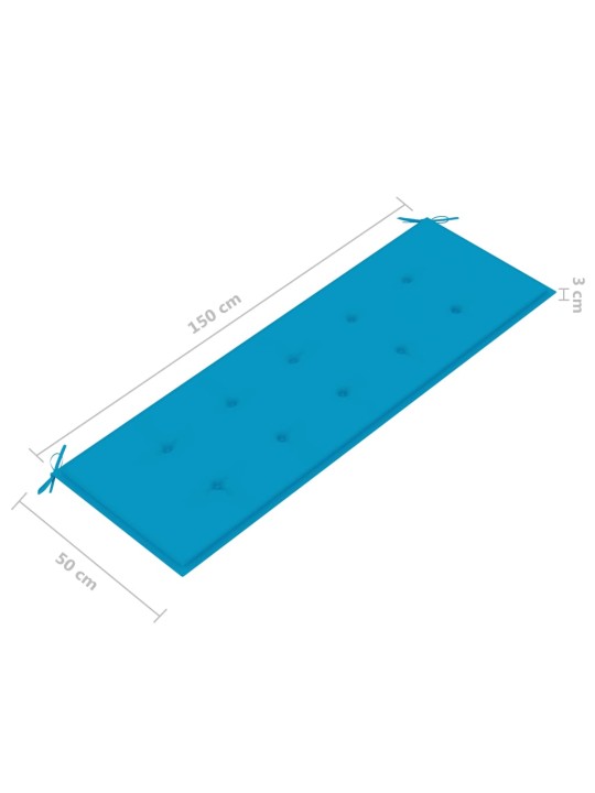 Dārza sols ar matraci, 159 cm, masīvs tīkkoks