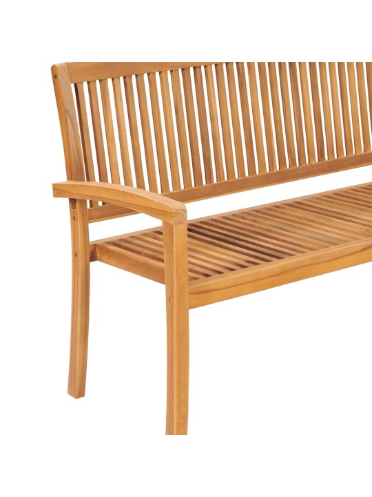 Dārza sols ar matraci, 159 cm, masīvs tīkkoks