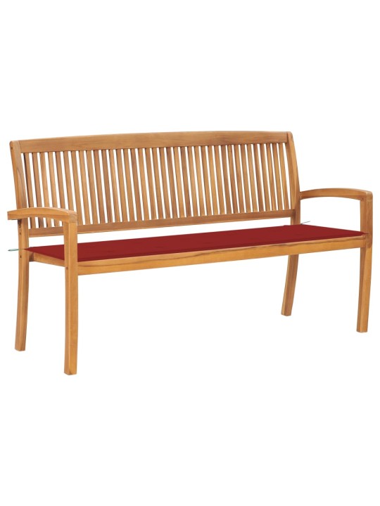 Dārza sols ar matraci, 159 cm, masīvs tīkkoks