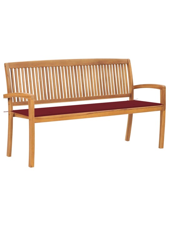 Dārza sols ar matraci, 159 cm, masīvs tīkkoks