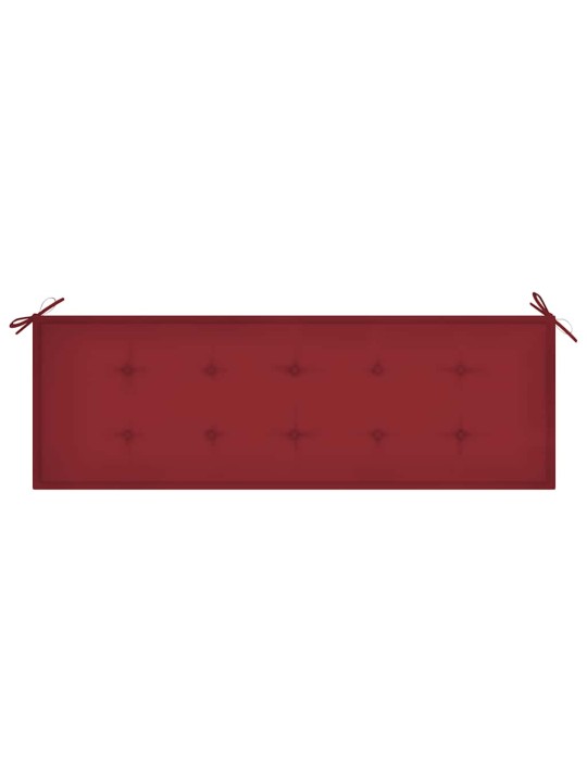 Dārza sols ar matraci, 159 cm, masīvs tīkkoks