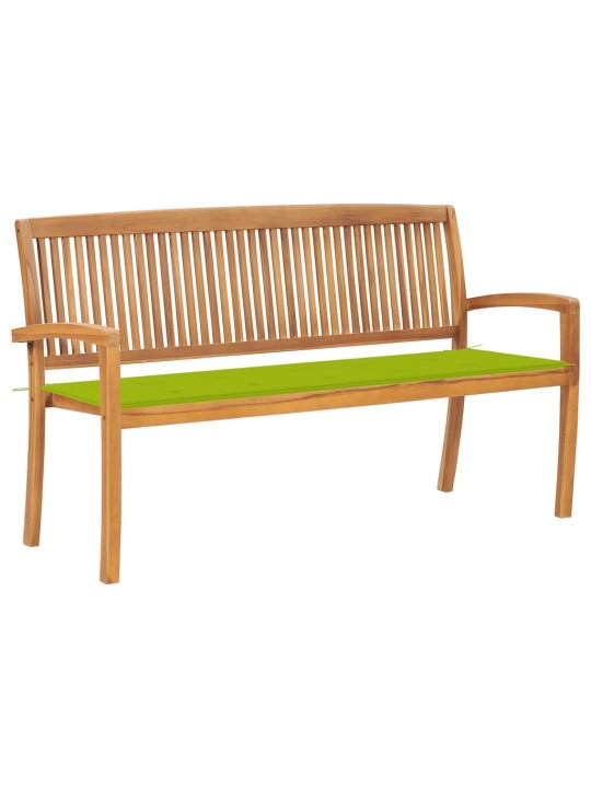 Dārza sols ar matraci, 159 cm, masīvs tīkkoks