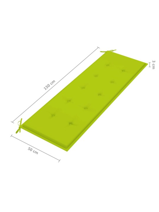 Dārza sols ar matraci, 159 cm, masīvs tīkkoks