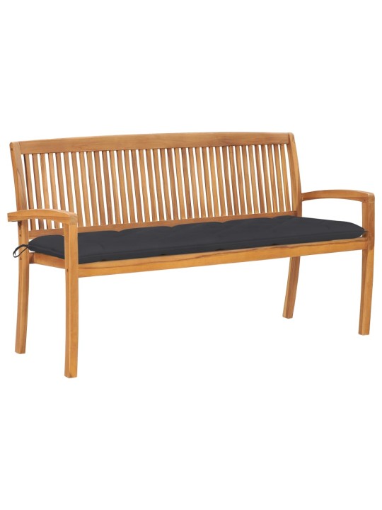 Dārza sols ar matraci, 159 cm, masīvs tīkkoks