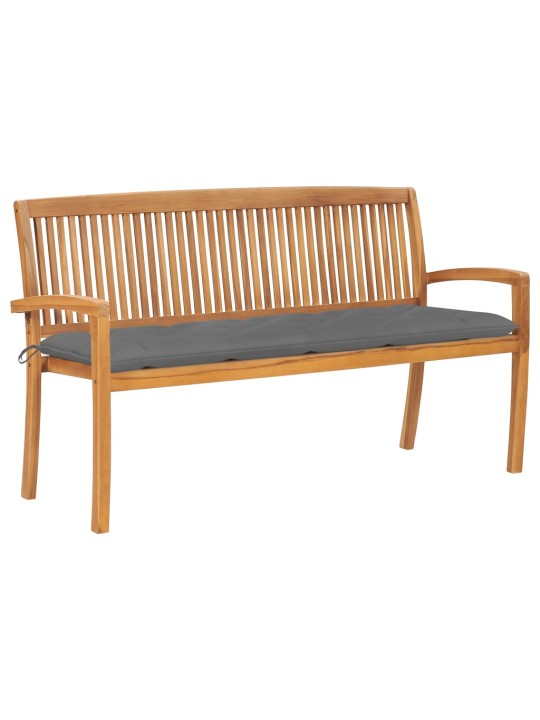 Dārza sols ar matraci, 159 cm, masīvs tīkkoks