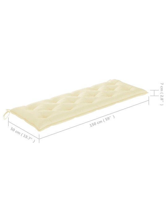 Dārza sols ar matraci, 159 cm, masīvs tīkkoks