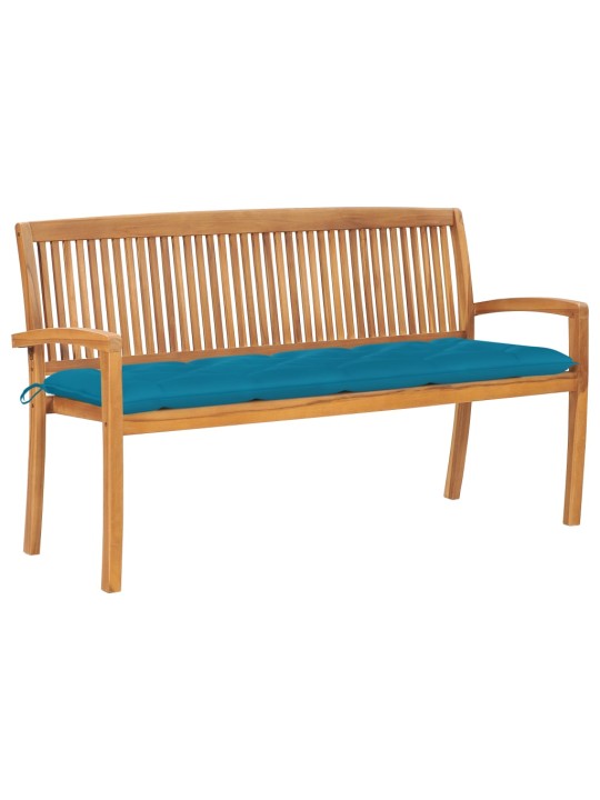Dārza sols ar matraci, 159 cm, masīvs tīkkoks