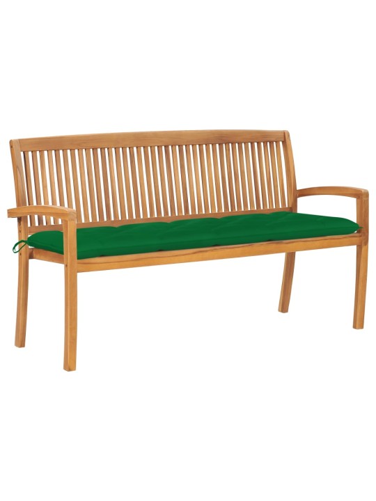 Dārza sols ar matraci, 159 cm, masīvs tīkkoks