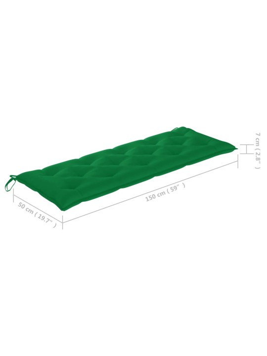 Dārza sols ar matraci, 159 cm, masīvs tīkkoks