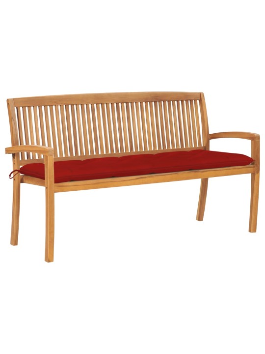 Dārza sols ar matraci, 159 cm, masīvs tīkkoks