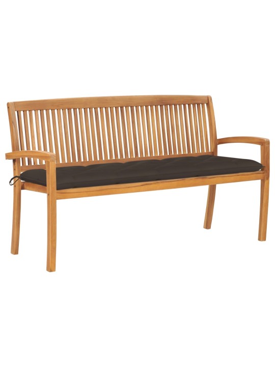 Dārza sols ar matraci, 159 cm, masīvs tīkkoks