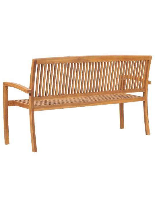 Dārza sols ar matraci, 159 cm, masīvs tīkkoks