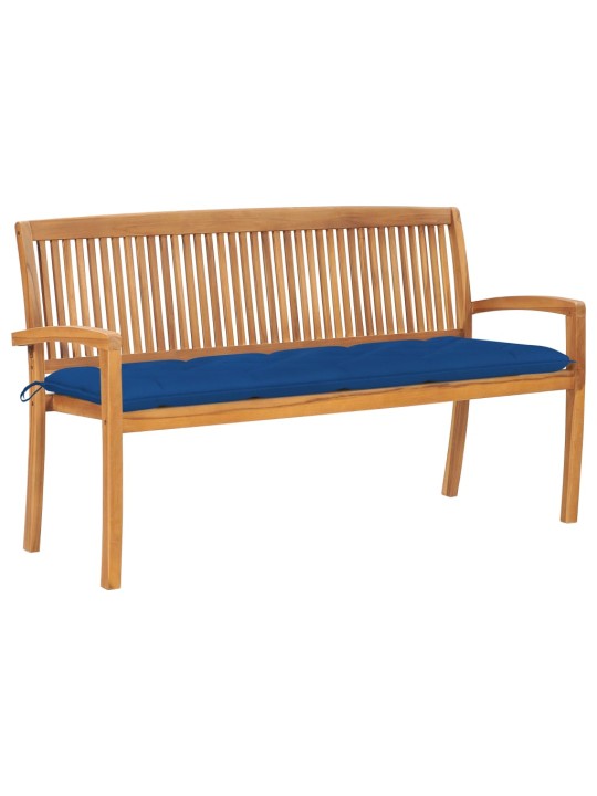 Dārza sols ar matraci, 159 cm, masīvs tīkkoks