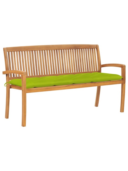Dārza sols ar matraci, 159 cm, masīvs tīkkoks