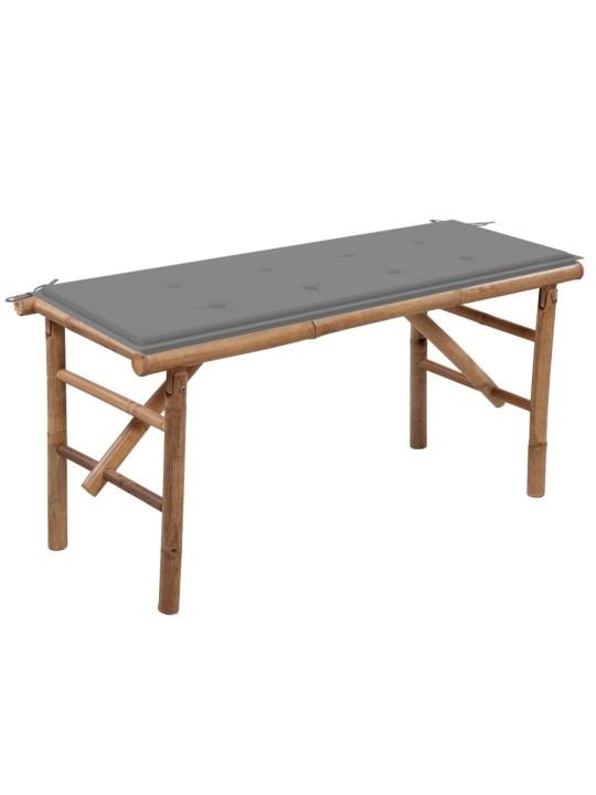 Saliekams dārza sols ar matraci, 118 cm, bambuss