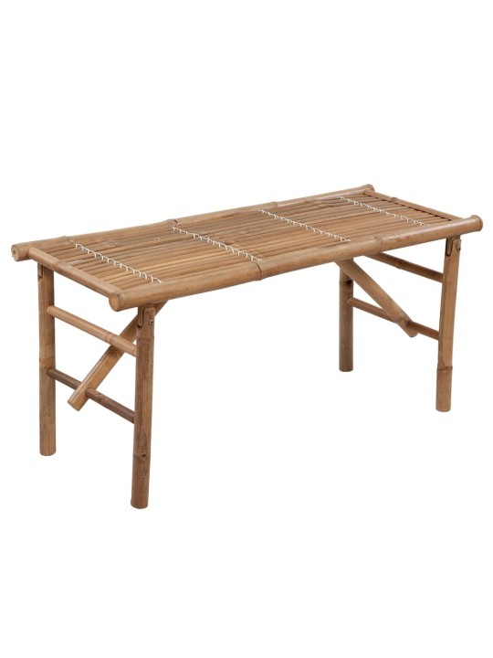 Saliekams dārza sols ar matraci, 118 cm, bambuss