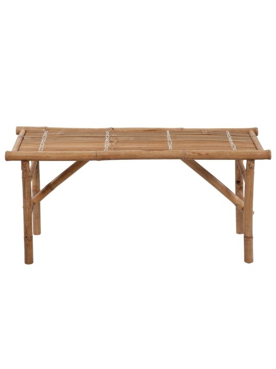 Saliekams dārza sols ar matraci, 118 cm, bambuss