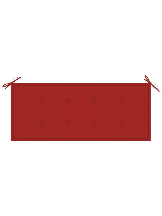 Saliekams dārza sols ar matraci, 118 cm, bambuss