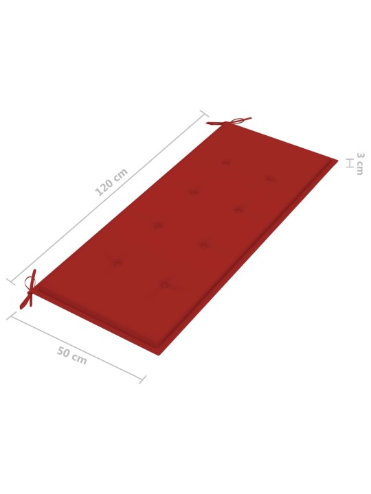 Saliekams dārza sols ar matraci, 118 cm, bambuss