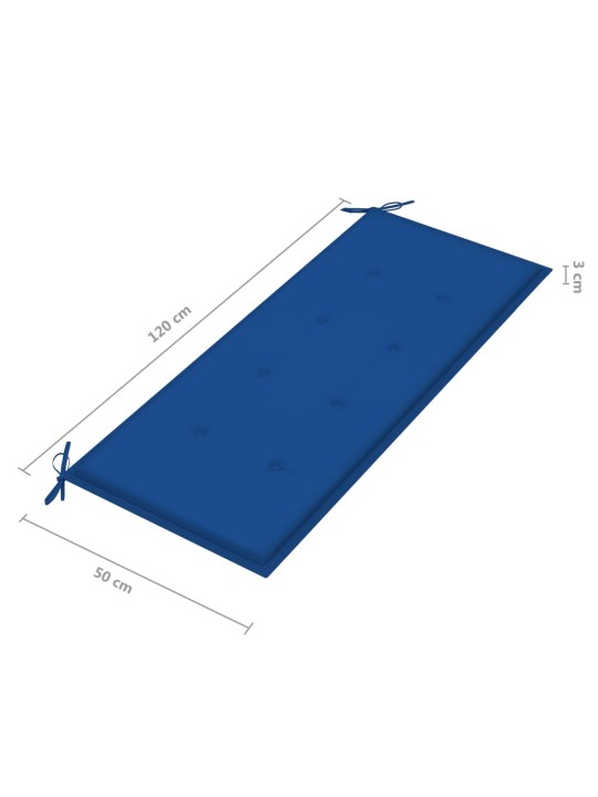 Saliekams dārza sols ar matraci, 118 cm, bambuss