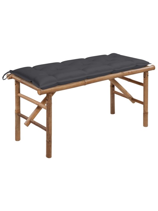 Saliekams dārza sols ar matraci, 118 cm, bambuss