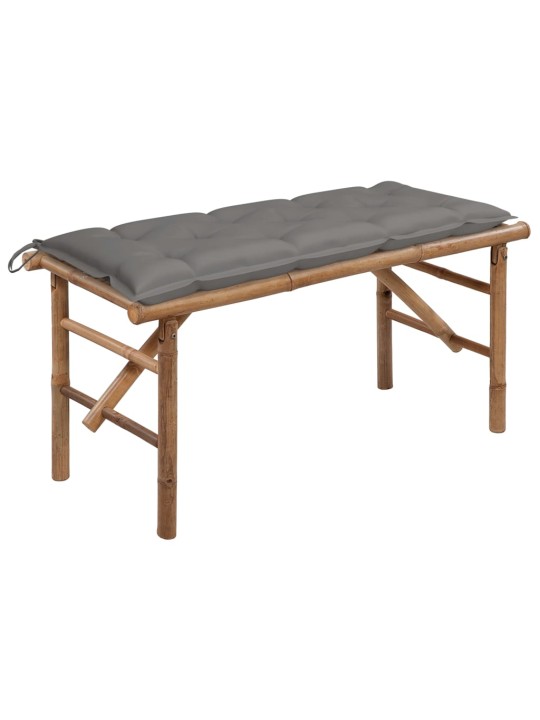 Saliekams dārza sols ar matraci, 118 cm, bambuss
