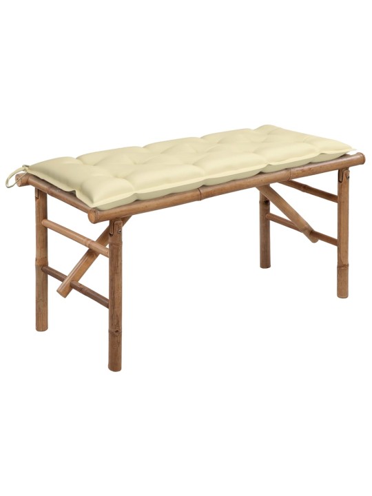Saliekams dārza sols ar matraci, 118 cm, bambuss