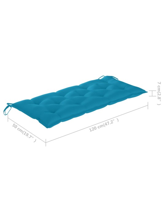 Saliekams dārza sols ar matraci, 118 cm, bambuss
