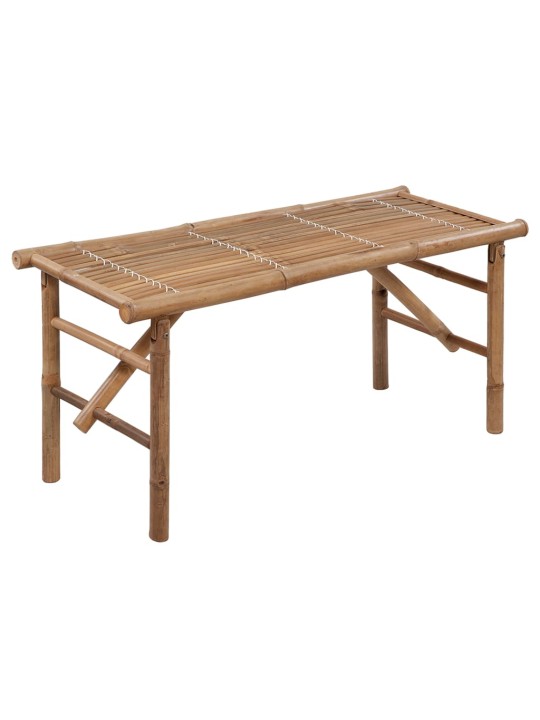 Saliekams dārza sols ar matraci, 118 cm, bambuss