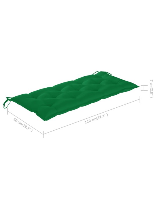 Saliekams dārza sols ar matraci, 118 cm, bambuss