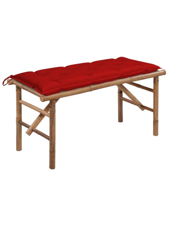 Saliekams dārza sols ar matraci, 118 cm, bambuss