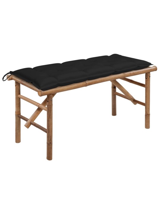 Saliekams dārza sols ar matraci, 118 cm, bambuss