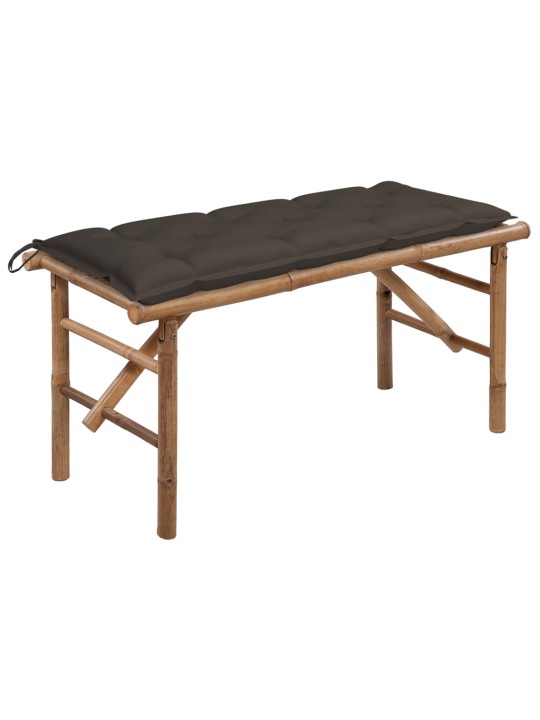 Saliekams dārza sols ar matraci, 118 cm, bambuss