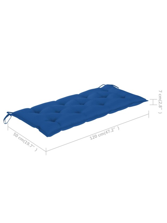 Saliekams dārza sols ar matraci, 118 cm, bambuss