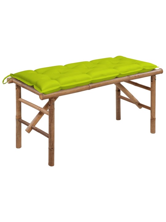 Saliekams dārza sols ar matraci, 118 cm, bambuss