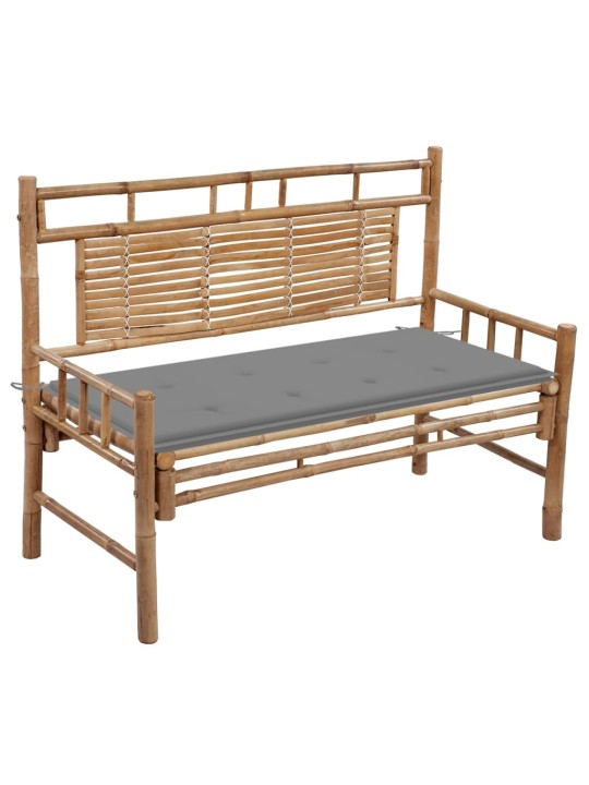 Dārza sols ar matraci, 120 cm, bambuss