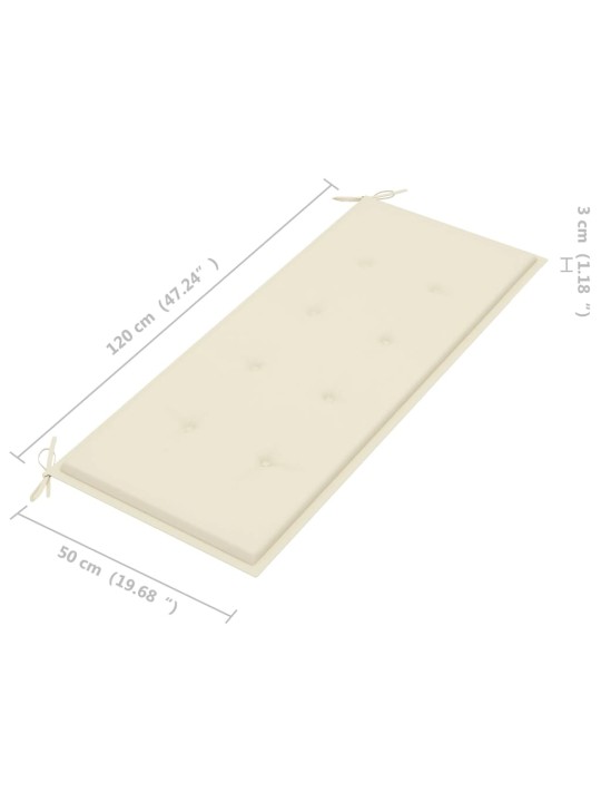 Dārza sols ar matraci, 120 cm, bambuss