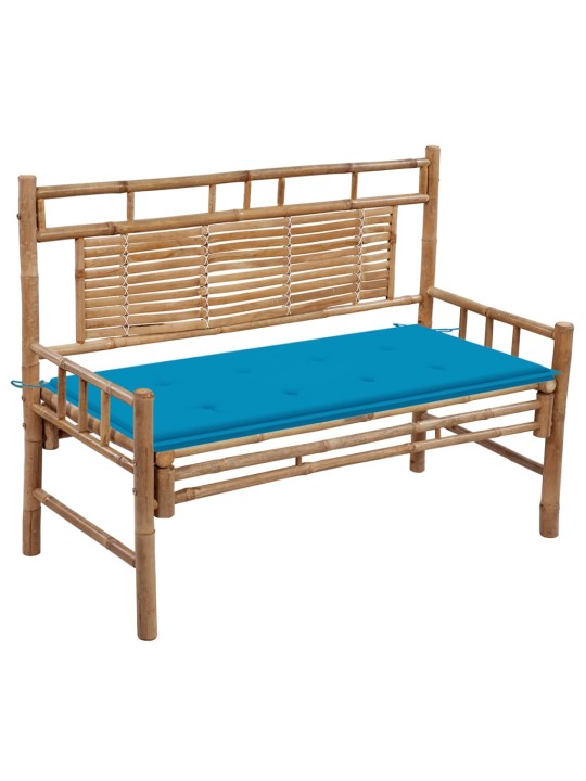 Dārza sols ar matraci, 120 cm, bambuss