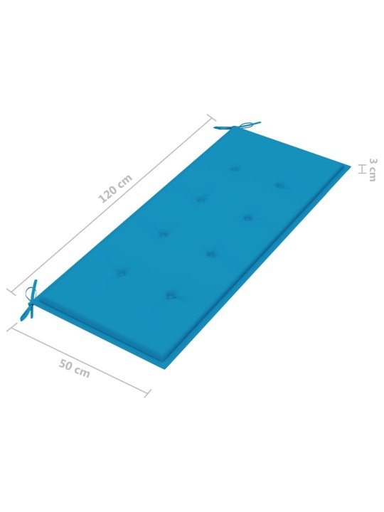 Dārza sols ar matraci, 120 cm, bambuss