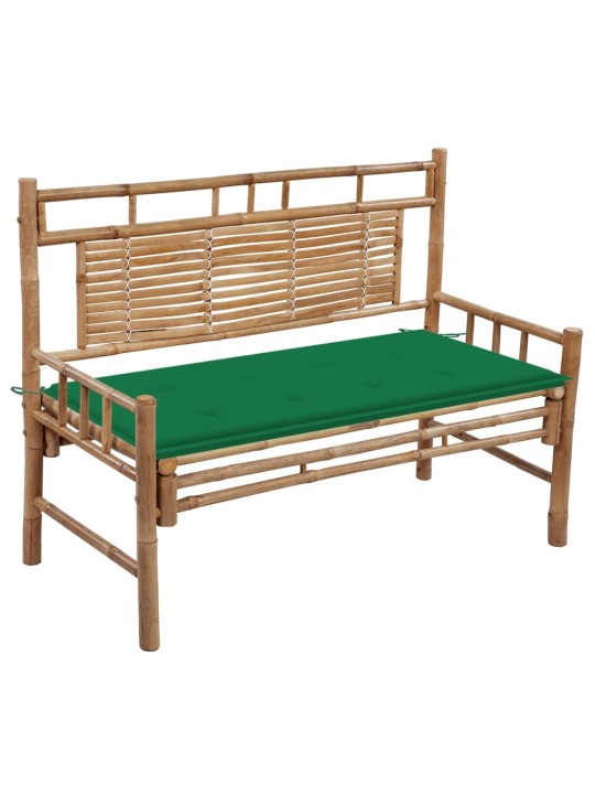 Dārza sols ar matraci, 120 cm, bambuss