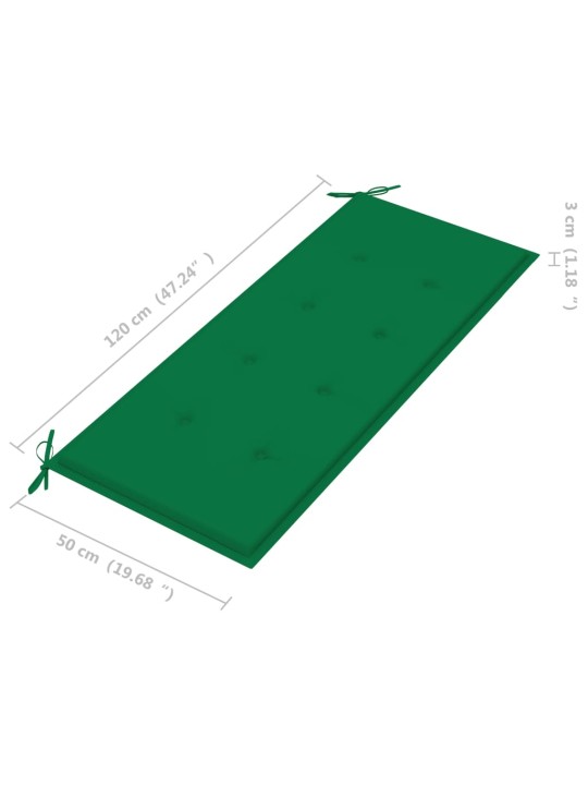 Dārza sols ar matraci, 120 cm, bambuss