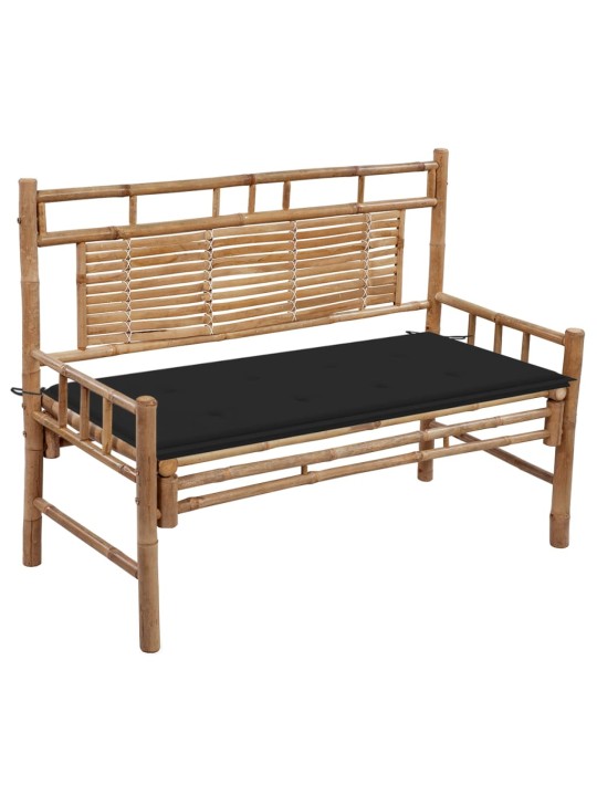 Dārza sols ar matraci, 120 cm, bambuss