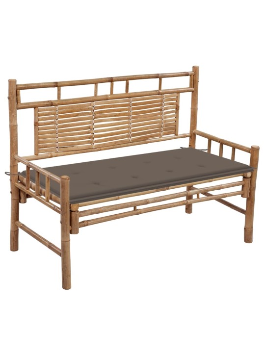 Dārza sols ar matraci, 120 cm, bambuss