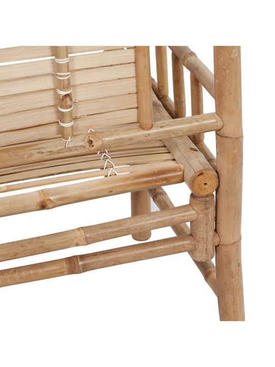 Dārza sols ar matraci, 120 cm, bambuss