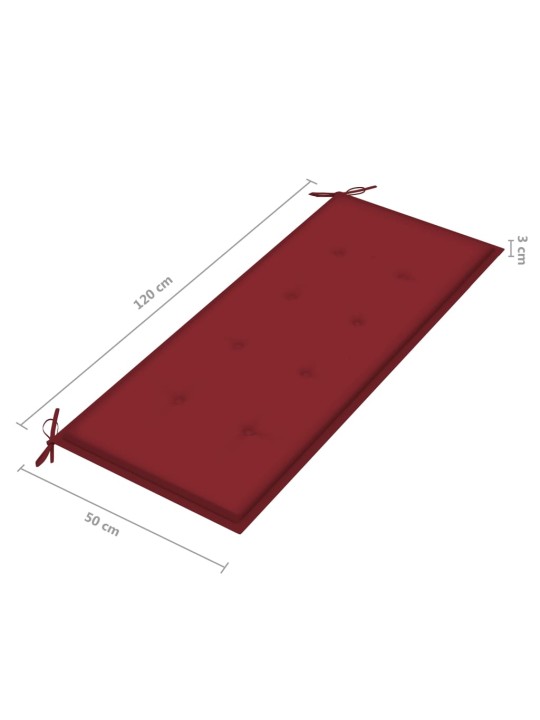 Dārza sols ar matraci, 120 cm, bambuss