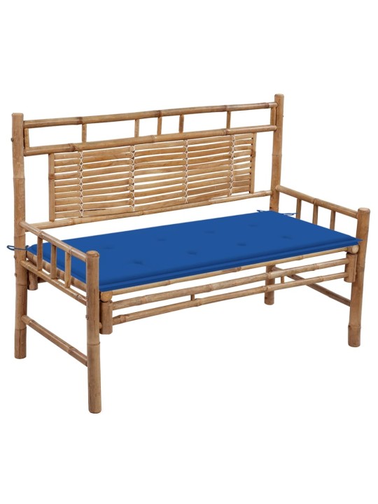 Dārza sols ar matraci, 120 cm, bambuss