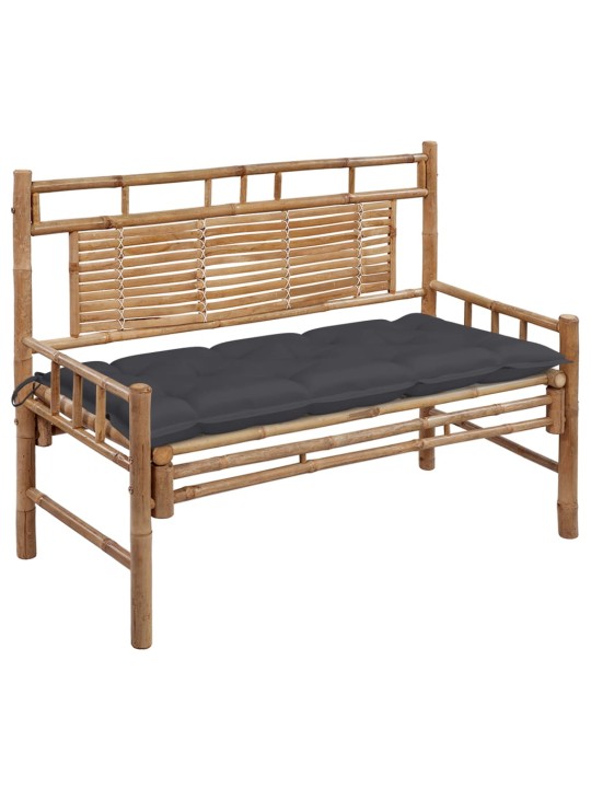 Dārza sols ar matraci, 120 cm, bambuss