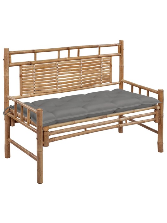 Dārza sols ar matraci, 120 cm, bambuss